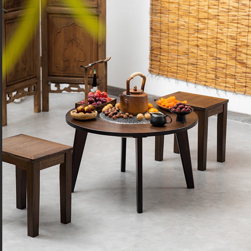 Contemporary Coffee Table Wooden 4 Legs Coffee Cocktail Table for Living Room