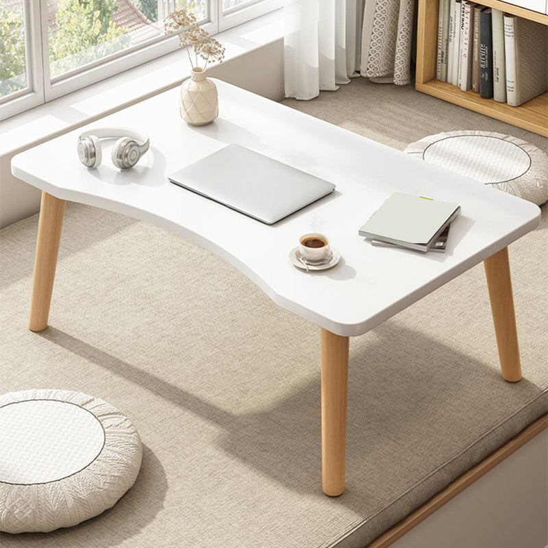 Wood Rectangle Coffee Table 4 Legs Coffee Table with Storage