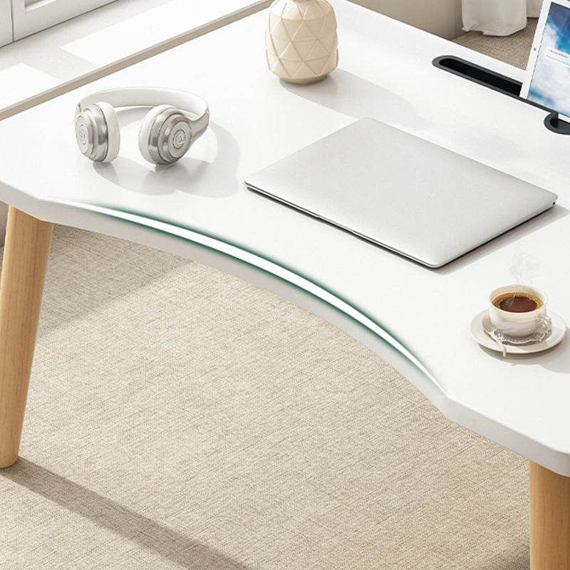 Wood Rectangle Coffee Table 4 Legs Coffee Table with Storage