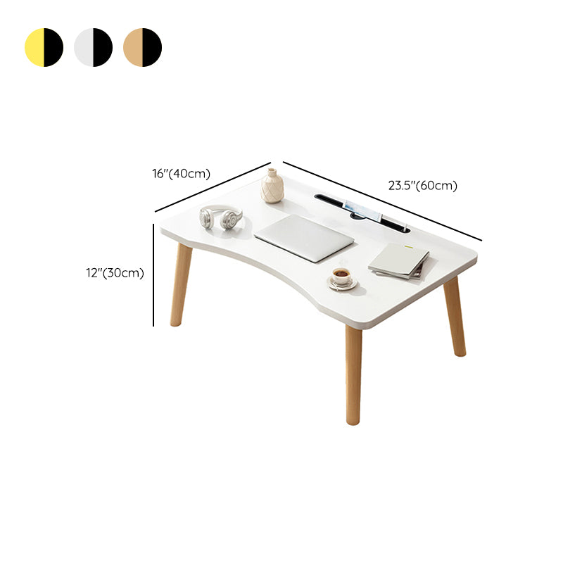 Wood Rectangle Coffee Table 4 Legs Coffee Table with Storage