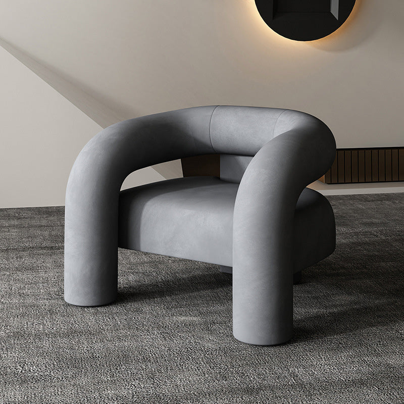 Solid Wood Frame Lounge Chair Arms Included Side Chair for Living Room