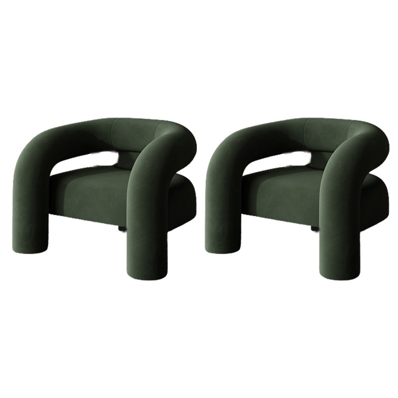 Solid Wood Frame Lounge Chair Arms Included Side Chair for Living Room