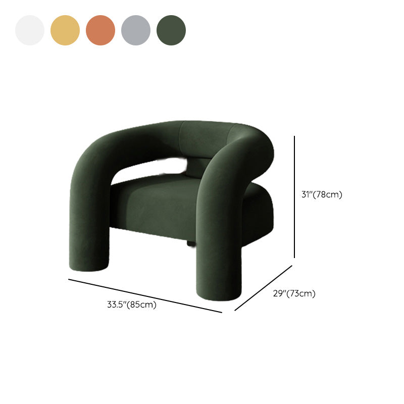 Solid Wood Frame Lounge Chair Arms Included Side Chair for Living Room