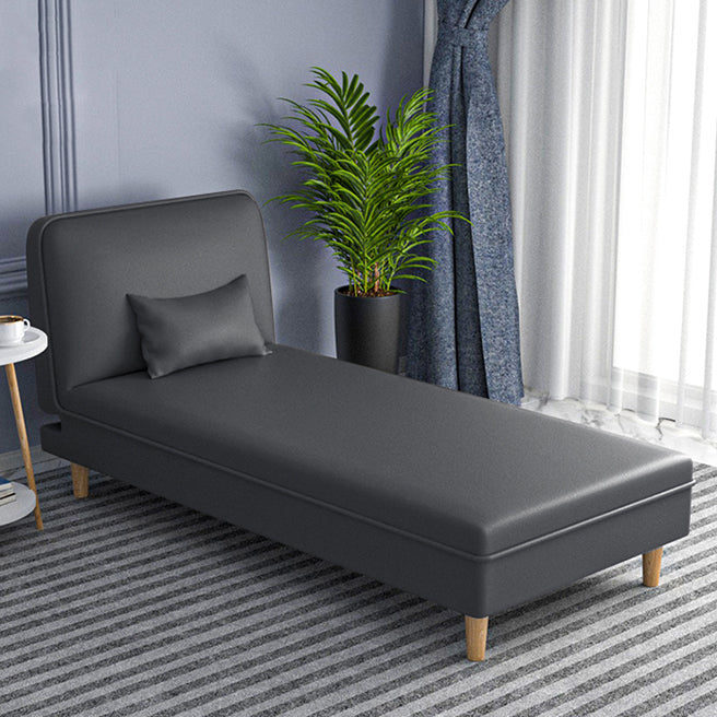 Modern 3-Position Armless Chaise Lounge Couch Fabric/Faux Leather Chaise