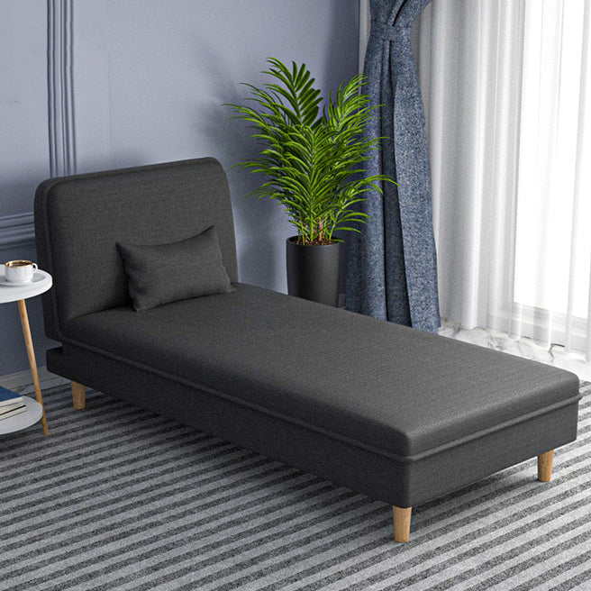 Modern 3-Position Armless Chaise Lounge Couch Fabric/Faux Leather Chaise