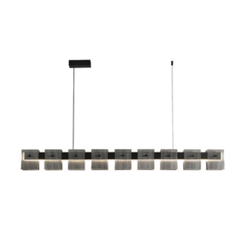 Contemporary Hanging Light Glass Island Light Fixture for Dining Room