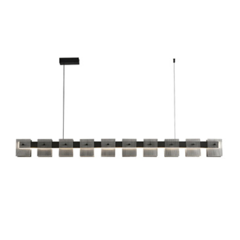 Contemporary Hanging Light Glass Island Light Fixture for Dining Room
