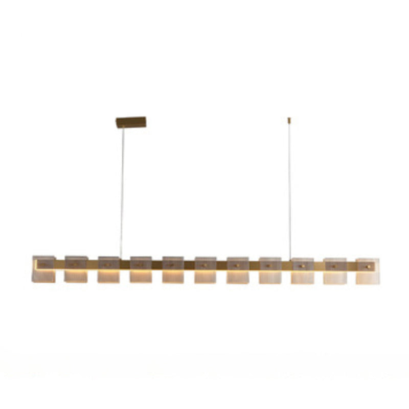 Contemporary Hanging Light Glass Island Light Fixture for Dining Room