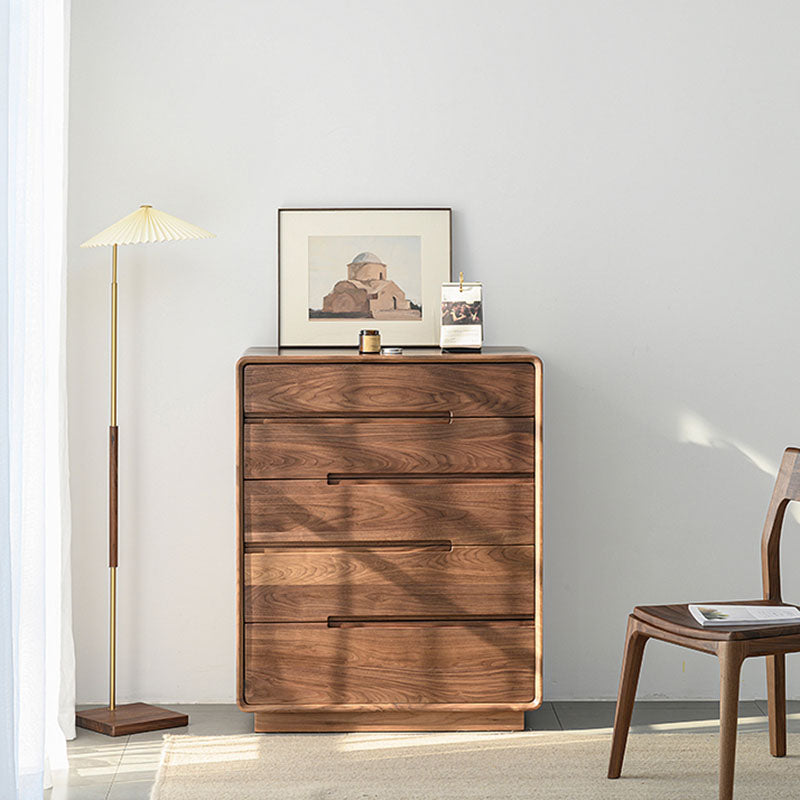 Modern Storage Chest Solid Wood Storage Chest Dresser with 5 Drawers