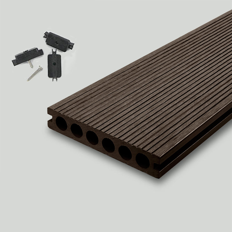 Nailed Decking Tiles Composite 118" x 5.5" Deck Tile Kit Outdoor Patio