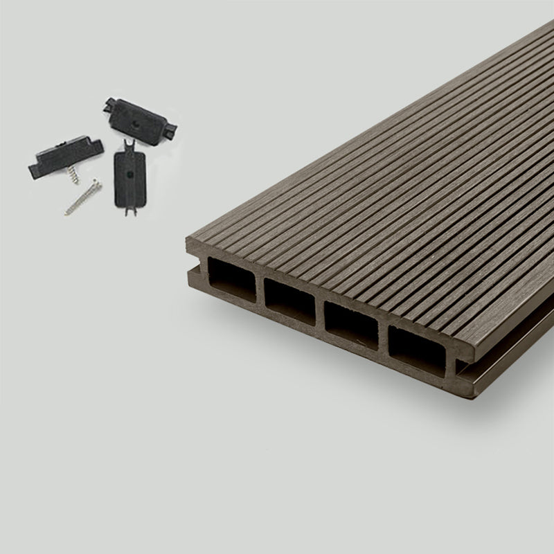Nailed Decking Tiles Composite 118" x 5.5" Deck Tile Kit Outdoor Patio