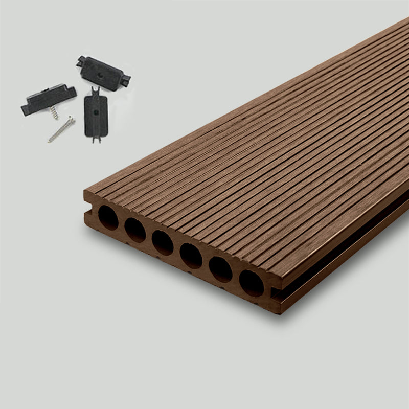 Nailed Decking Tiles Composite 118" x 5.5" Deck Tile Kit Outdoor Patio