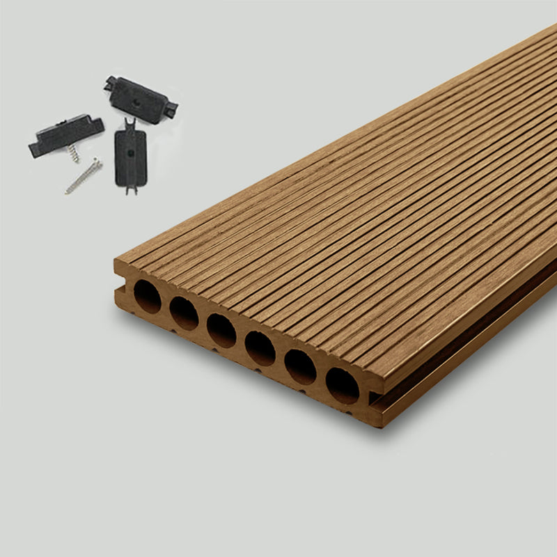 Nailed Decking Tiles Composite 118" x 5.5" Deck Tile Kit Outdoor Patio