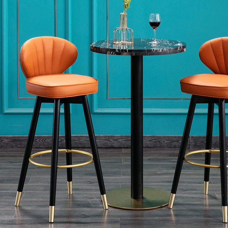 Black Modern Pub Table Set 1/3 Pcs Round Bar Table Set with 2 Stools