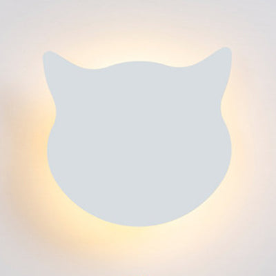Dierenkitten hoofd muur sconce houten led sconce licht in snoep gekleurd voor kinderslaapkamer