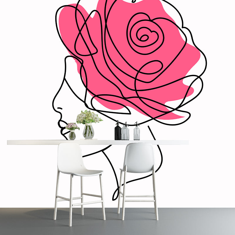 Illustration Environment Friendly Mural Wallpaper Line Art Living Room Wall Mural