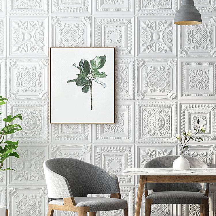 Modern Pearl Wainscoting Wall Access Panel Peel and Stick Wall Tile Set of 10