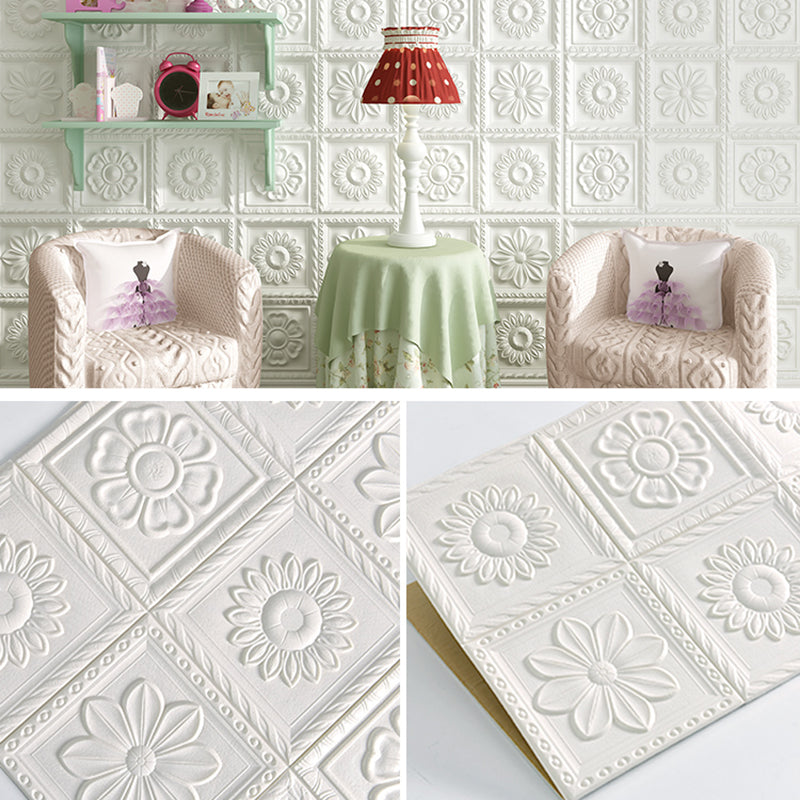 Modern Pearl Wainscoting Wall Access Panel Peel and Stick Wall Tile Set of 10