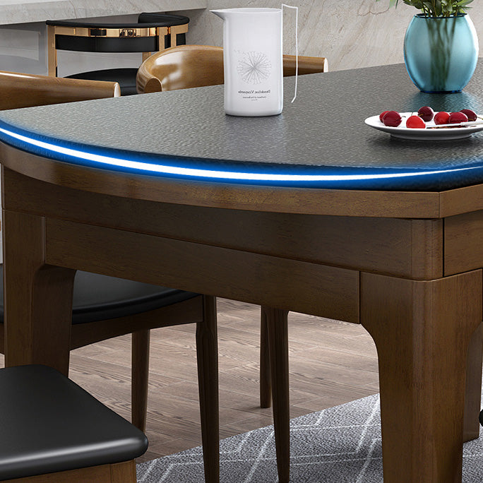 Modern Scalable Stone Dining Table Rubber Legs for Dining Room