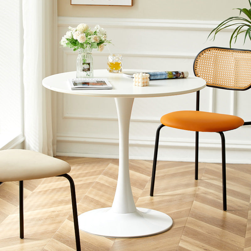 Modern Wood Dining Table Tulip Base Geometric Table for Dining Room