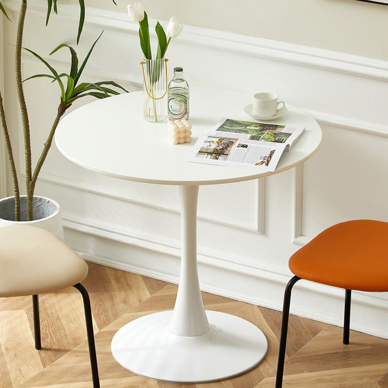 Modern Wood Dining Table Tulip Base Geometric Table for Dining Room