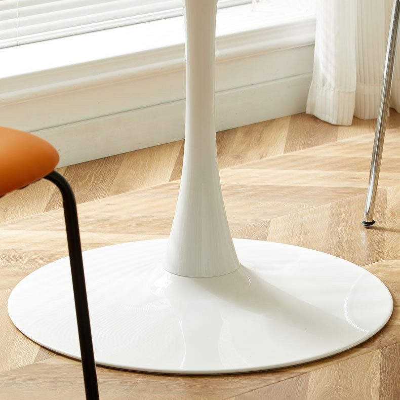 Modern Wood Dining Table Tulip Base Geometric Table for Dining Room