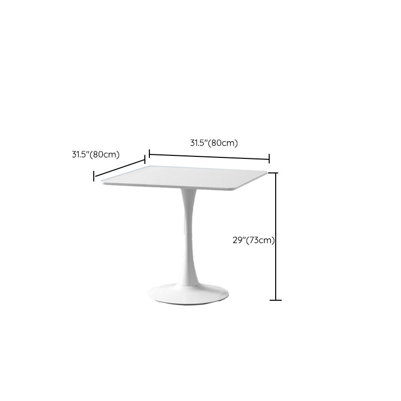 Modern Wood Dining Table Tulip Base Geometric Table for Dining Room