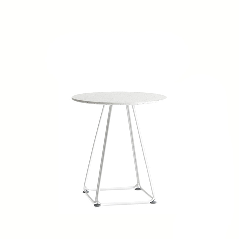 Modern Stone Geometric Dining Table Metal Base for Dining Room