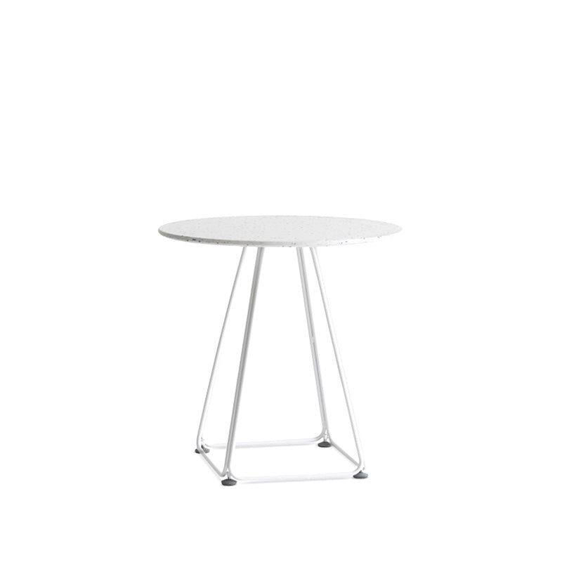Modern Stone Geometric Dining Table Metal Base for Dining Room