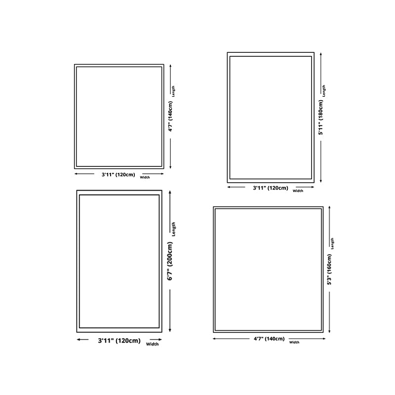 Novelty Shape Colorblock Rug Morandi Color Modern Area Rug Polyester Easy Care Carpet