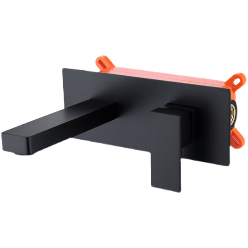 Wall Mounted Sink Faucet Single Lever Handle 2 Holes Bathroom Sink Faucet