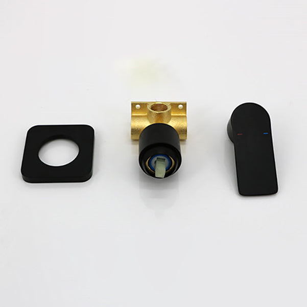 Sink Faucet Wall Mount Waterfall Spout 2 Holes Lever Handle Bathroom Faucet
