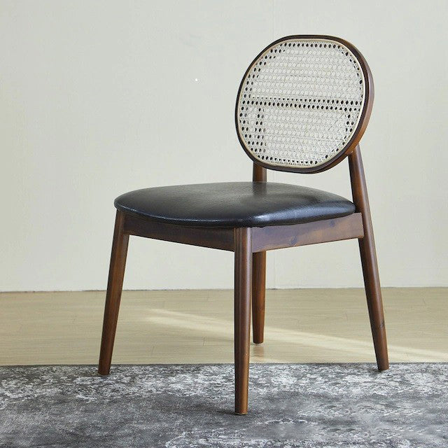 Industrial Style Side Chair Wooden Frame Side Dining Chair for Dining Room