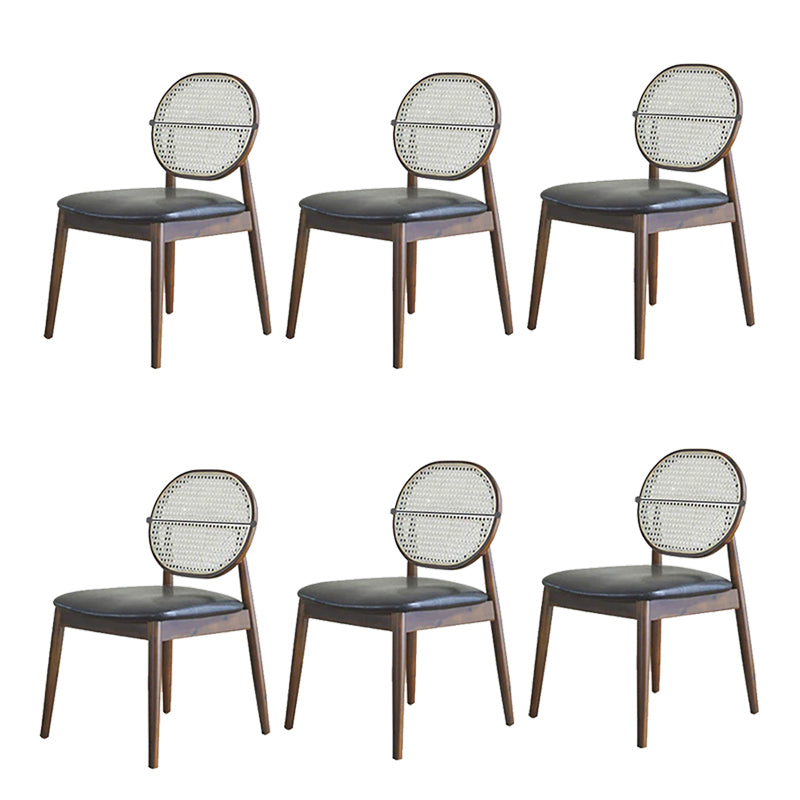 Industrial Style Side Chair Wooden Frame Side Dining Chair for Dining Room