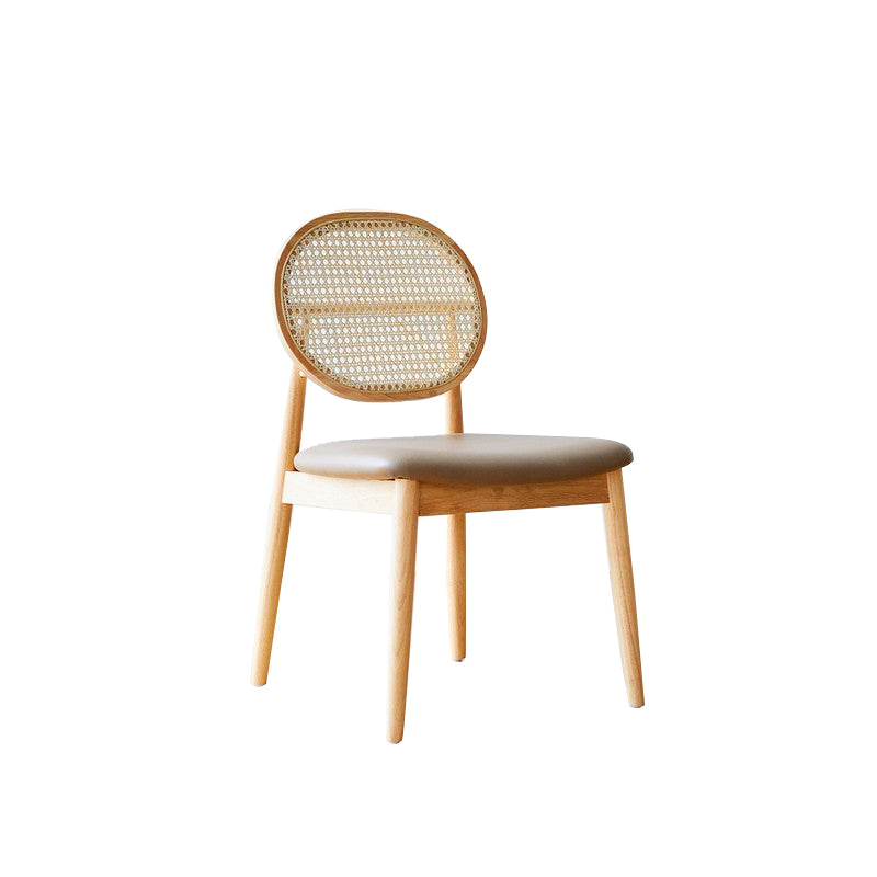 Industrial Style Side Chair Wooden Frame Side Dining Chair for Dining Room