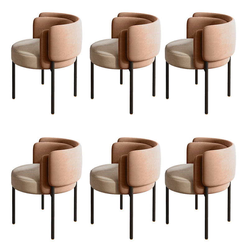 Industrial Style Arm Chair Upholstered Dining Arm Chair for Bedroom