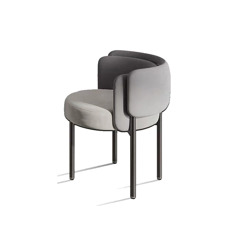 Industrial Style Arm Chair Upholstered Dining Arm Chair for Bedroom