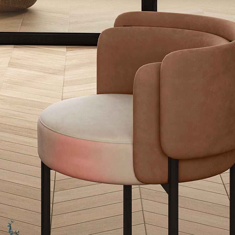 Industrial Style Arm Chair Upholstered Dining Arm Chair for Bedroom