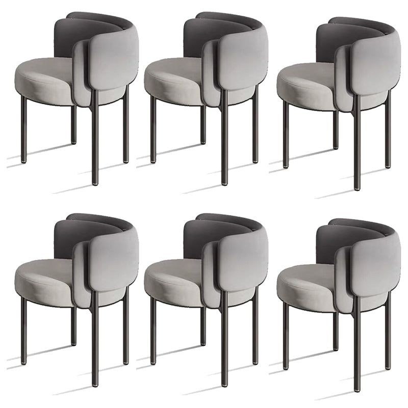 Industrial Style Arm Chair Upholstered Dining Arm Chair for Bedroom