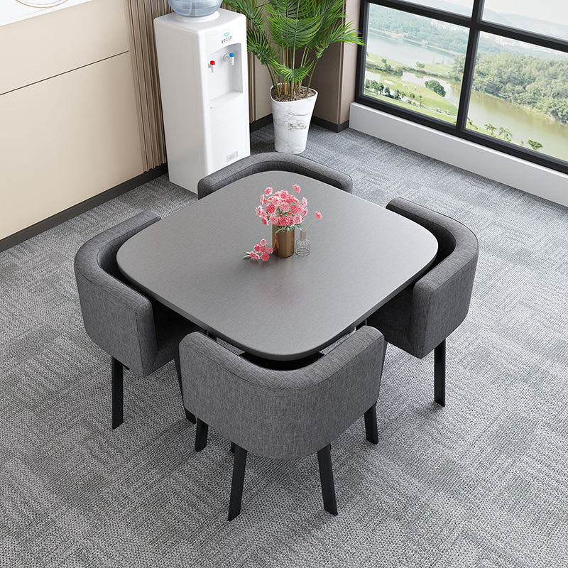 Modern Wood Dining Table Set 5 Pieces Dining Set for Home Use