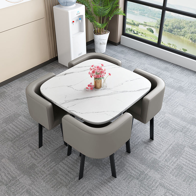 Modern Wood Dining Table Set 5 Pieces Dining Set for Home Use