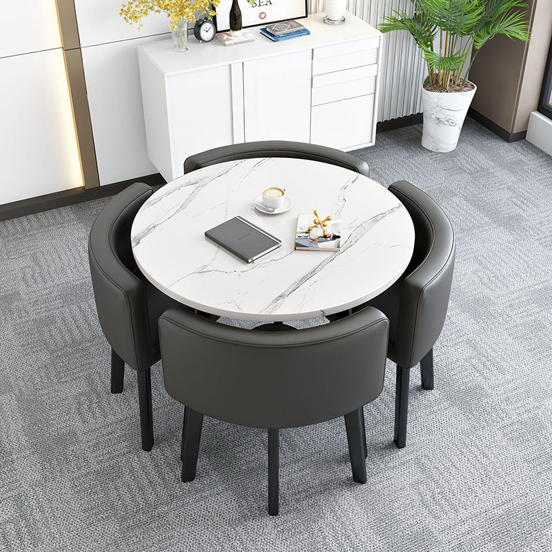 Modern Wood Dining Table Set 5 Pieces Dining Set for Home Use