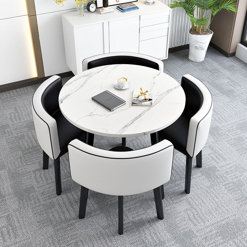 Modern Wood Dining Table Set 5 Pieces Dining Set for Home Use