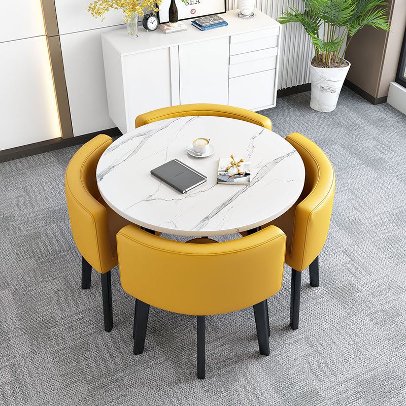 Modern Wood Dining Table Set 5 Pieces Dining Set for Home Use