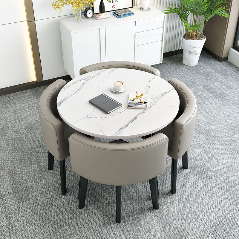 Modern Wood Dining Table Set 5 Pieces Dining Set for Home Use