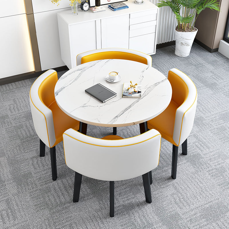 Modern Wood Dining Table Set 5 Pieces Dining Set for Home Use