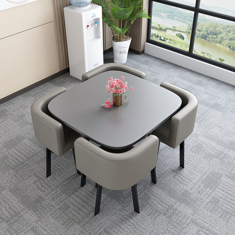 Modern Wood Dining Table Set 5 Pieces Dining Set for Home Use