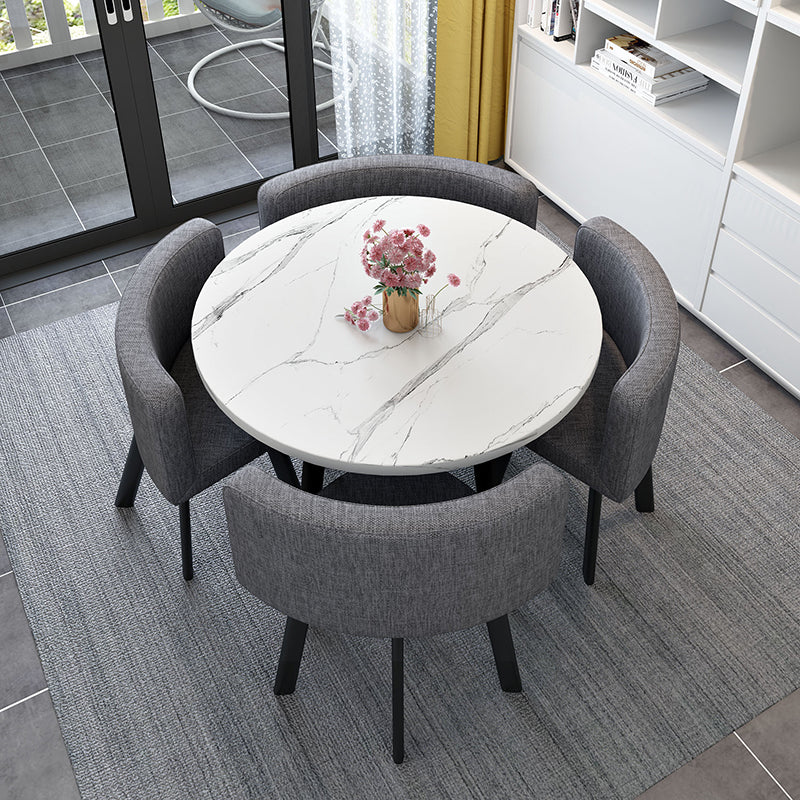 Modern Wood Dining Table Set 5 Pieces Dining Set for Home Use