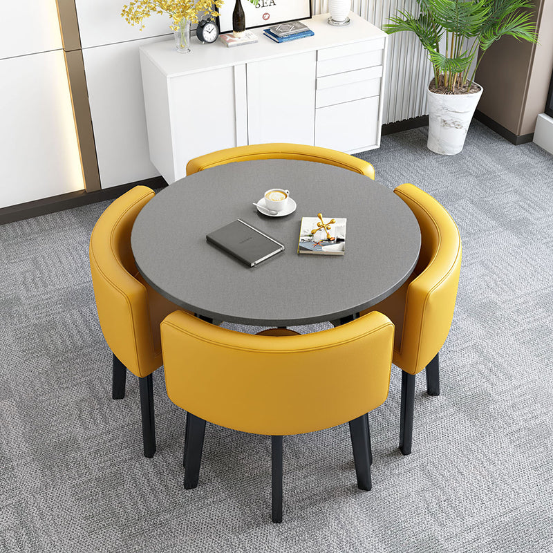 Modern Wood Dining Table Set 5 Pieces Dining Set for Home Use