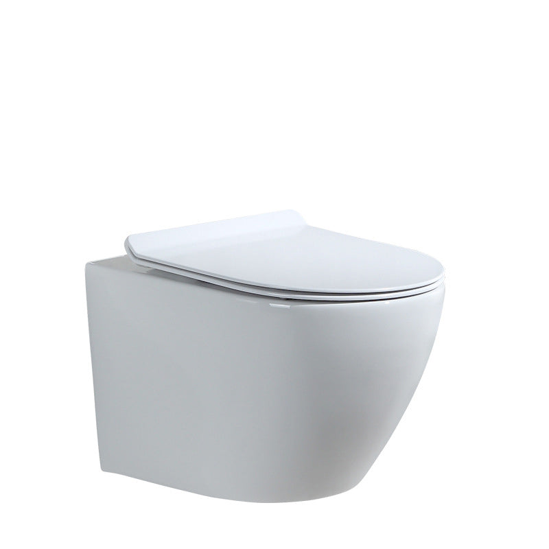 Contemporary Wall Mount Toilet Bowl White Seat Included Urine Toilet for Bathroom